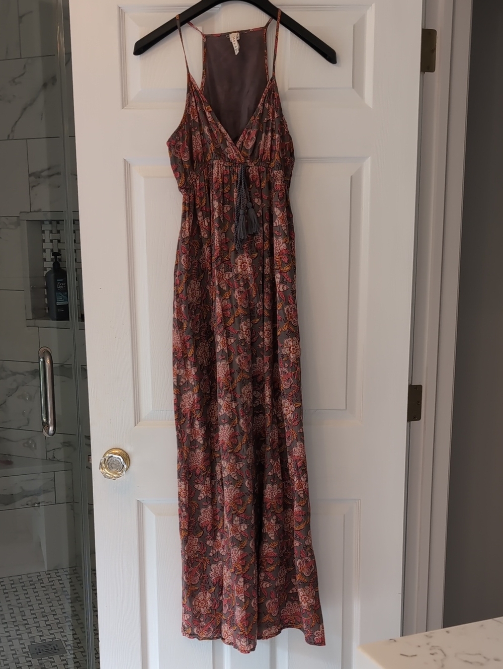 RAGA Paisley Maxi Dress in Rust and Pink Tones